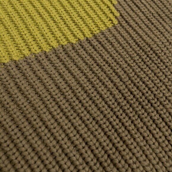 COS Two-Tone Knitted Jumper Wool Blend Chunky Sweater Green - Picture 9 of 13